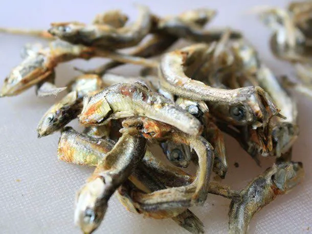 Dried anchovies, the base of Korean stock